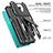 Silicone Matte Finish and Plastic Back Cover Case with Stand MQ1 for Xiaomi Poco M2 Pro