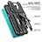 Silicone Matte Finish and Plastic Back Cover Case with Stand MQ1 for Xiaomi Redmi Note 9 Pro