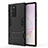 Silicone Matte Finish and Plastic Back Cover Case with Stand N02 for Samsung Galaxy Note 20 Ultra 5G Black