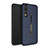 Silicone Matte Finish and Plastic Back Cover Case with Stand P01 for Huawei P20 Pro Blue