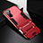 Silicone Matte Finish and Plastic Back Cover Case with Stand R01 for Huawei Nova 7 SE 5G Red