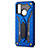 Silicone Matte Finish and Plastic Back Cover Case with Stand R01 for Huawei P Smart (2020) Blue
