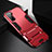 Silicone Matte Finish and Plastic Back Cover Case with Stand R01 for Huawei P40 Lite 5G Red