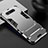 Silicone Matte Finish and Plastic Back Cover Case with Stand R01 for Samsung Galaxy A80