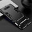 Silicone Matte Finish and Plastic Back Cover Case with Stand R01 for Samsung Galaxy A90 4G Black