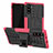 Silicone Matte Finish and Plastic Back Cover Case with Stand R01 for Samsung Galaxy Note 10 5G