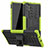 Silicone Matte Finish and Plastic Back Cover Case with Stand R01 for Samsung Galaxy Note 10 Plus 5G