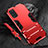 Silicone Matte Finish and Plastic Back Cover Case with Stand R01 for Samsung Galaxy S20