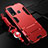 Silicone Matte Finish and Plastic Back Cover Case with Stand R01 for Vivo Y50