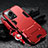 Silicone Matte Finish and Plastic Back Cover Case with Stand R01 for Xiaomi Mi 12 Lite NE 5G Red