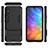 Silicone Matte Finish and Plastic Back Cover Case with Stand R01 for Xiaomi Redmi 9AT