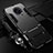 Silicone Matte Finish and Plastic Back Cover Case with Stand R01 for Xiaomi Redmi K30 Pro Zoom Black