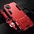 Silicone Matte Finish and Plastic Back Cover Case with Stand R02 for Huawei Nova 7i