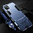 Silicone Matte Finish and Plastic Back Cover Case with Stand R02 for Huawei Nova 7i