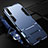 Silicone Matte Finish and Plastic Back Cover Case with Stand R02 for Samsung Galaxy A70