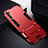 Silicone Matte Finish and Plastic Back Cover Case with Stand R02 for Samsung Galaxy Note 10 5G Red