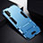 Silicone Matte Finish and Plastic Back Cover Case with Stand R02 for Samsung Galaxy Note 10 Plus