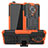 Silicone Matte Finish and Plastic Back Cover Case with Stand R02 for Xiaomi Redmi K30 Pro Zoom Orange