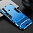Silicone Matte Finish and Plastic Back Cover Case with Stand R02 for Xiaomi Redmi Note 8 (2021)