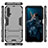 Silicone Matte Finish and Plastic Back Cover Case with Stand R03 for Huawei Nova 5T