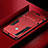 Silicone Matte Finish and Plastic Back Cover Case with Stand R03 for Xiaomi Redmi Note 8 Red