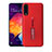 Silicone Matte Finish and Plastic Back Cover Case with Stand R04 for Samsung Galaxy A70S