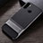 Silicone Matte Finish and Plastic Back Cover Case with Stand R04 for Xiaomi Redmi Note 8 Silver
