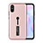 Silicone Matte Finish and Plastic Back Cover Case with Stand R05 for Xiaomi Redmi 9i