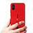 Silicone Matte Finish and Plastic Back Cover Case with Stand R05 for Xiaomi Redmi 9i