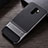 Silicone Matte Finish and Plastic Back Cover Case with Stand R06 for Xiaomi Redmi Note 8 Pro Gray