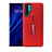 Silicone Matte Finish and Plastic Back Cover Case with Stand T01 for Huawei P30 Pro Red