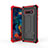 Silicone Matte Finish and Plastic Back Cover Case with Stand T01 for Samsung Galaxy S10e Red and Black