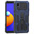 Silicone Matte Finish and Plastic Back Cover Case with Stand YF1 for Samsung Galaxy M01 Core