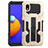 Silicone Matte Finish and Plastic Back Cover Case with Stand YF1 for Samsung Galaxy M01 Core Gold