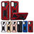 Silicone Matte Finish and Plastic Back Cover Case with Stand YF1 for Samsung Galaxy S20