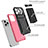 Silicone Matte Finish and Plastic Back Cover Case with Stand YF2 for Apple iPhone 13 Pro