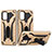 Silicone Matte Finish and Plastic Back Cover Case with Stand YF2 for Samsung Galaxy S20 Plus 5G Gold