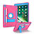 Silicone Matte Finish and Plastic Back Cover Case with Stand YJ2 for Apple iPad 10.2 (2020) Hot Pink