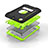 Silicone Matte Finish and Plastic Back Cover Case with Stand YJ2 for Apple iPad Mini