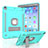 Silicone Matte Finish and Plastic Back Cover Case with Stand YJ2 for Apple iPad Pro 10.5 Mint Blue