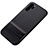 Silicone Matte Finish and Plastic Back Cover Case with Stand Z01 for Huawei P30 Pro Black