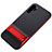 Silicone Matte Finish and Plastic Back Cover Case with Stand Z01 for Huawei P30 Pro Red