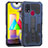 Silicone Matte Finish and Plastic Back Cover Case with Stand ZJ1 for Samsung Galaxy M21s