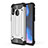 Silicone Matte Finish and Plastic Back Cover Case WL1 for Samsung Galaxy A40 Silver