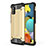 Silicone Matte Finish and Plastic Back Cover Case WL1 for Samsung Galaxy A51 5G Gold