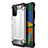 Silicone Matte Finish and Plastic Back Cover Case WL1 for Samsung Galaxy F52 5G Silver