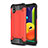 Silicone Matte Finish and Plastic Back Cover Case WL1 for Samsung Galaxy M01 Core Red