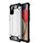 Silicone Matte Finish and Plastic Back Cover Case WL1 for Samsung Galaxy M02s Silver