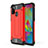 Silicone Matte Finish and Plastic Back Cover Case WL1 for Samsung Galaxy M21 Red