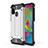 Silicone Matte Finish and Plastic Back Cover Case WL1 for Samsung Galaxy M21 Silver